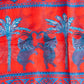 Calabrese Elephant Scarf - Red/Blue