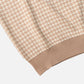 Iolo houndstooth Half Collar Polo Beige/Cream