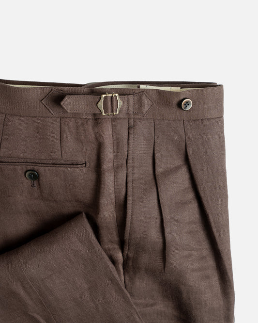 Echizenya Dark Brown Linen Pants (New)