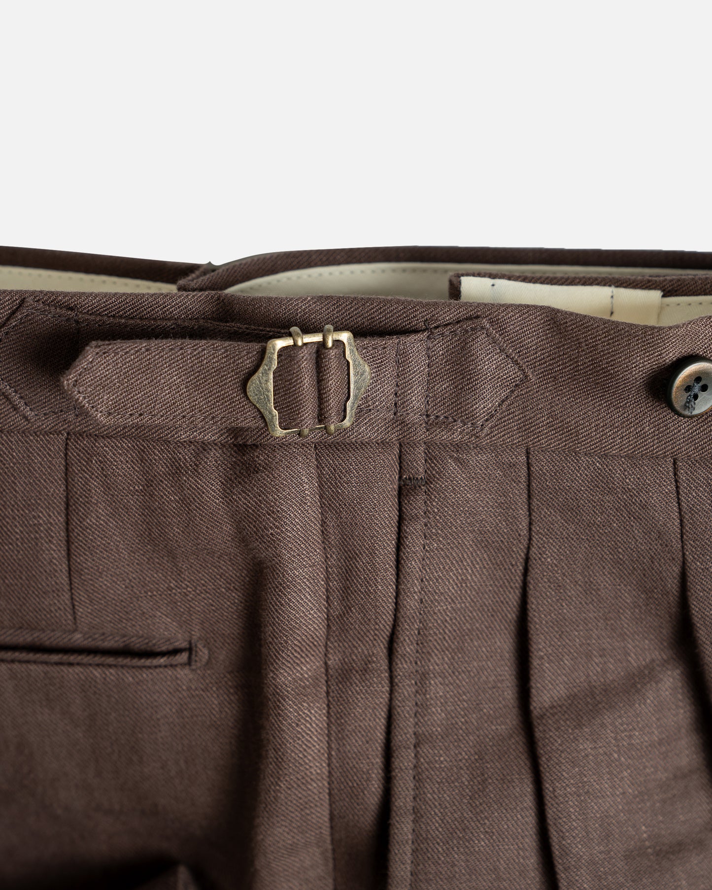 Echizenya Dark Brown Linen Pants (New)