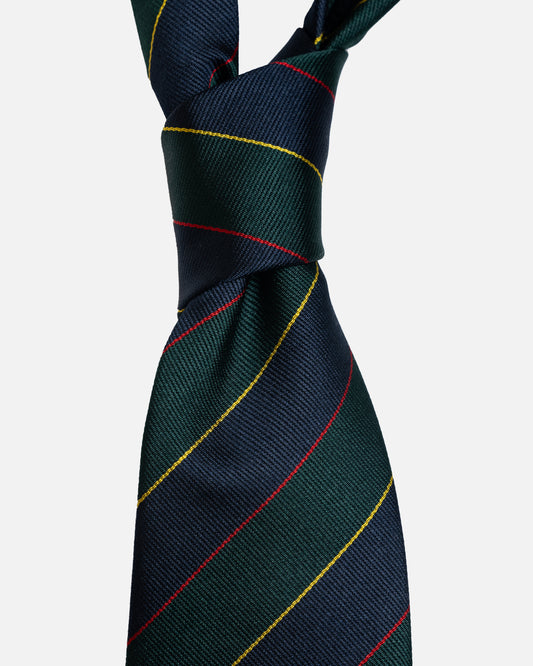 Bigi Cravatte Navy/Green Stripe Tie