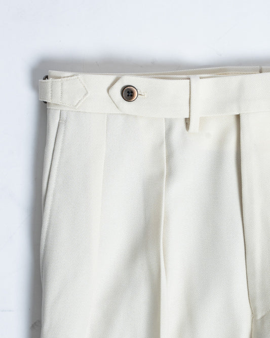 The Decorum Grant Trousers in Cream Cotton