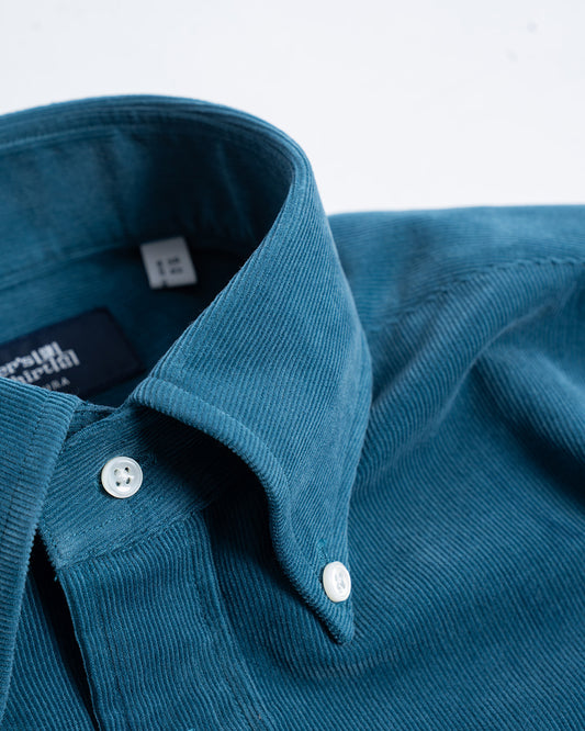 Kamakura Teal Corduroy Button Down Shirt