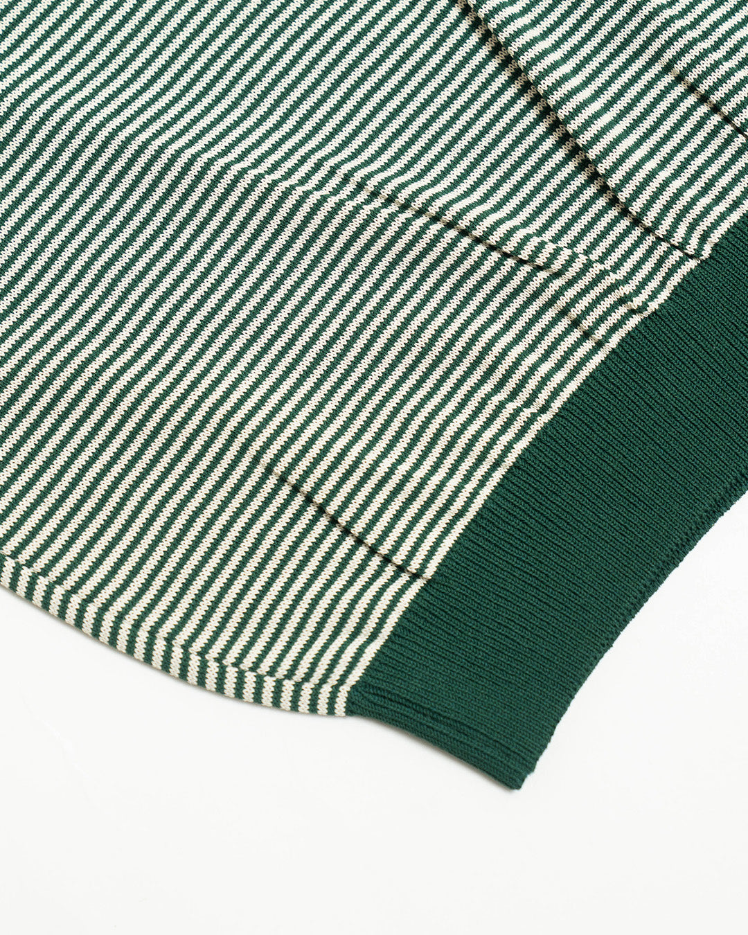 R.C.T. Striped Knit Semi Mockneck Tee – Green/Beige