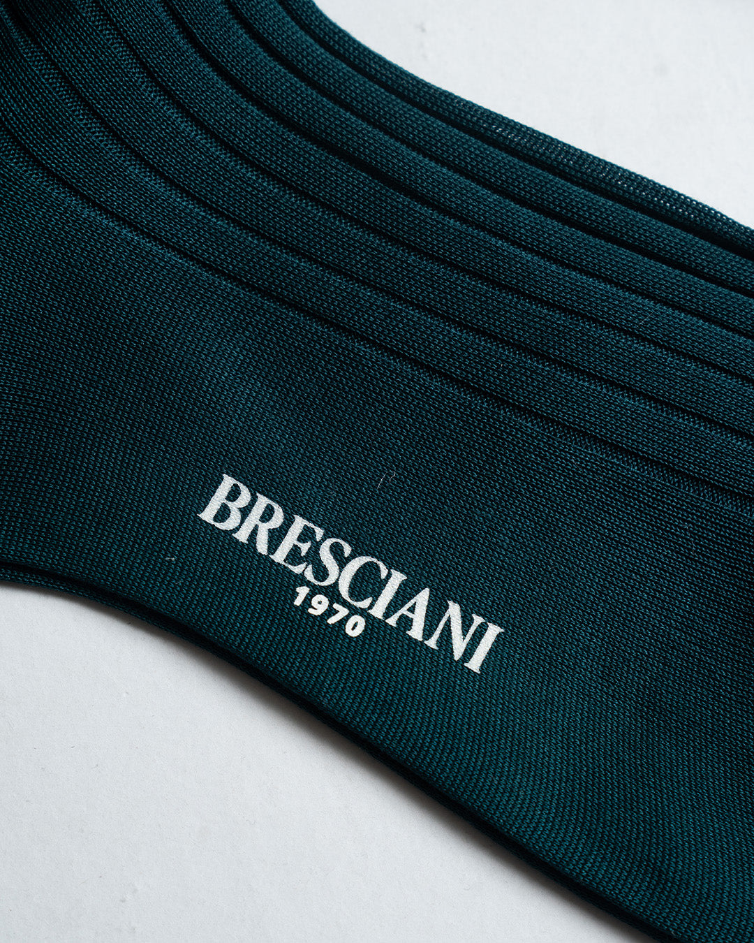 Bresciani 022 Pavone Ribbed Over The Calf Cotton socks