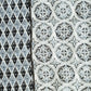 Calabrese Geometric Floral Scarf - White/Black/Grey