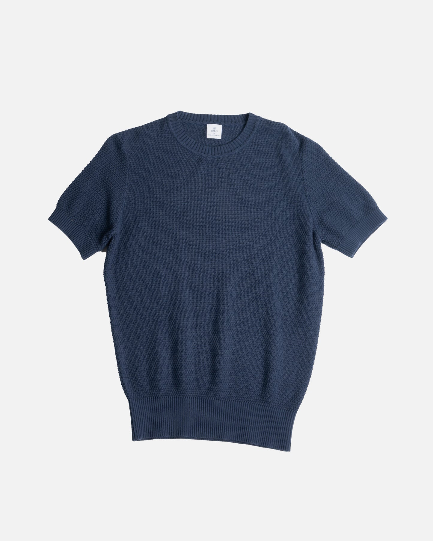 Iolo Textured Crewneck Navy