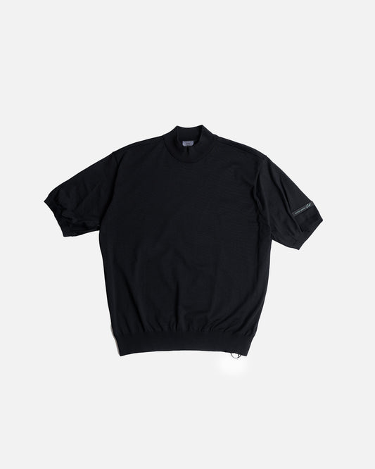 United Arrows Golf Black Mock Neck Knit