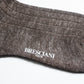 Bresciani LM121 Terra Ribbed Over The Calf Linen socks