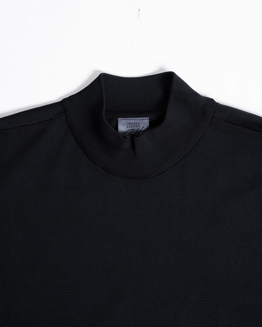 United Arrows Golf Black Mock Neck Knit
