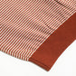 R.C.T. Striped Knit Semi Mockneck Tee – Brick/Beige