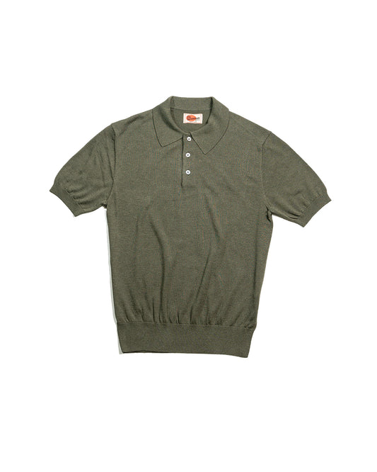 The Decorum Silk Knit Polo Shirt - Dark Green