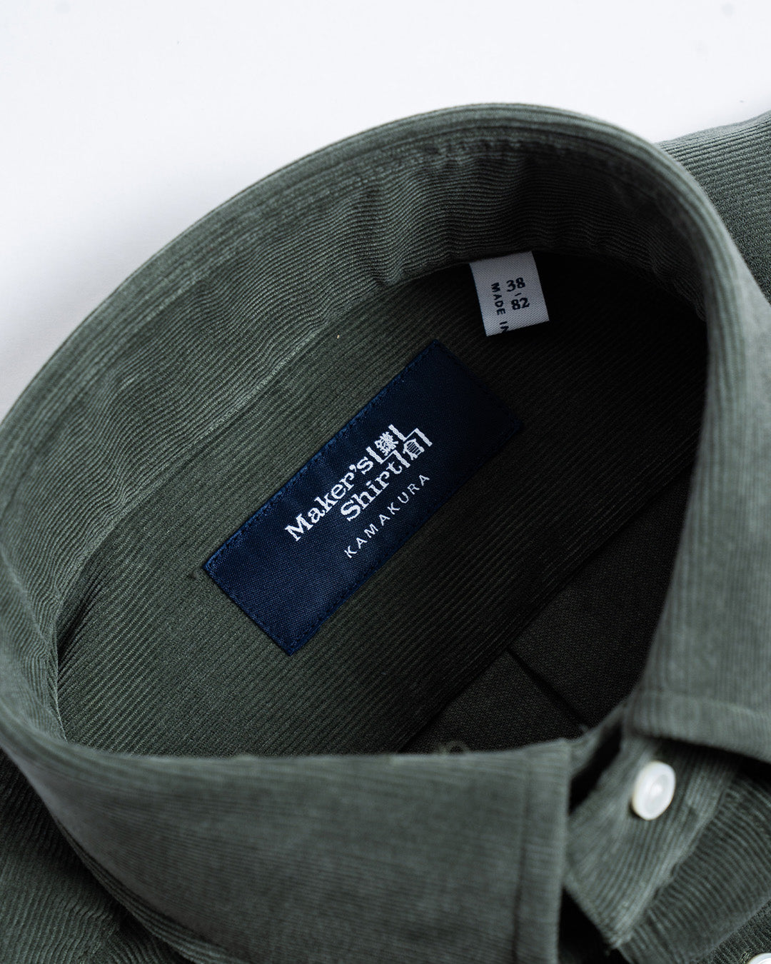 Kamakura Olive Corduroy Button Down Shirt