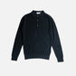 John Smedley Bradwell Sea Island Cotton Polo Shirt Black