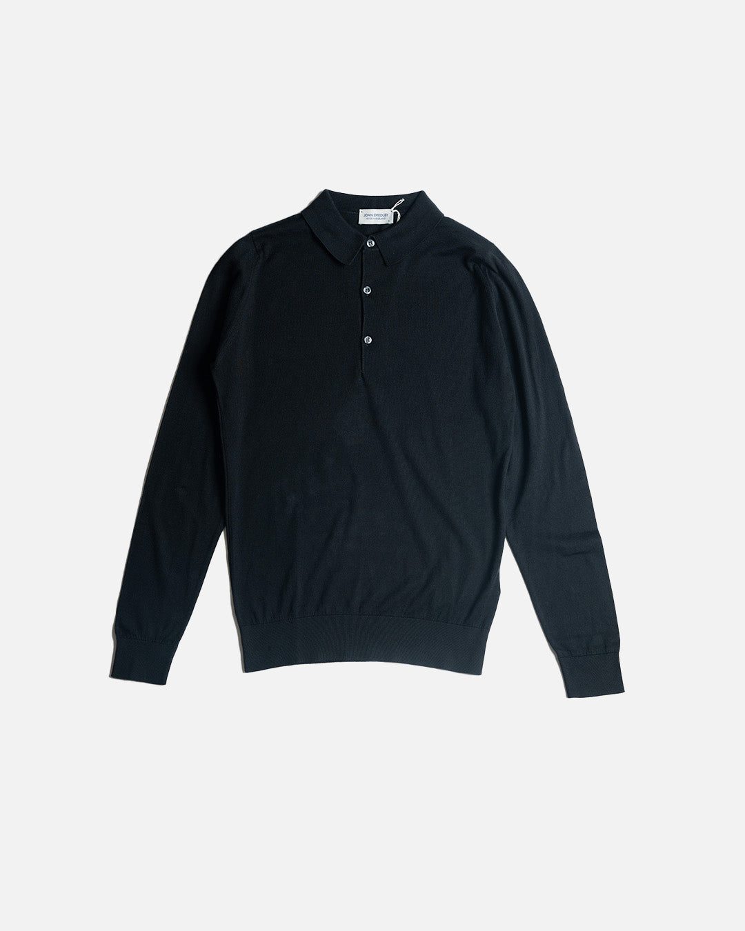 John Smedley Bradwell Sea Island Cotton Polo Shirt Black