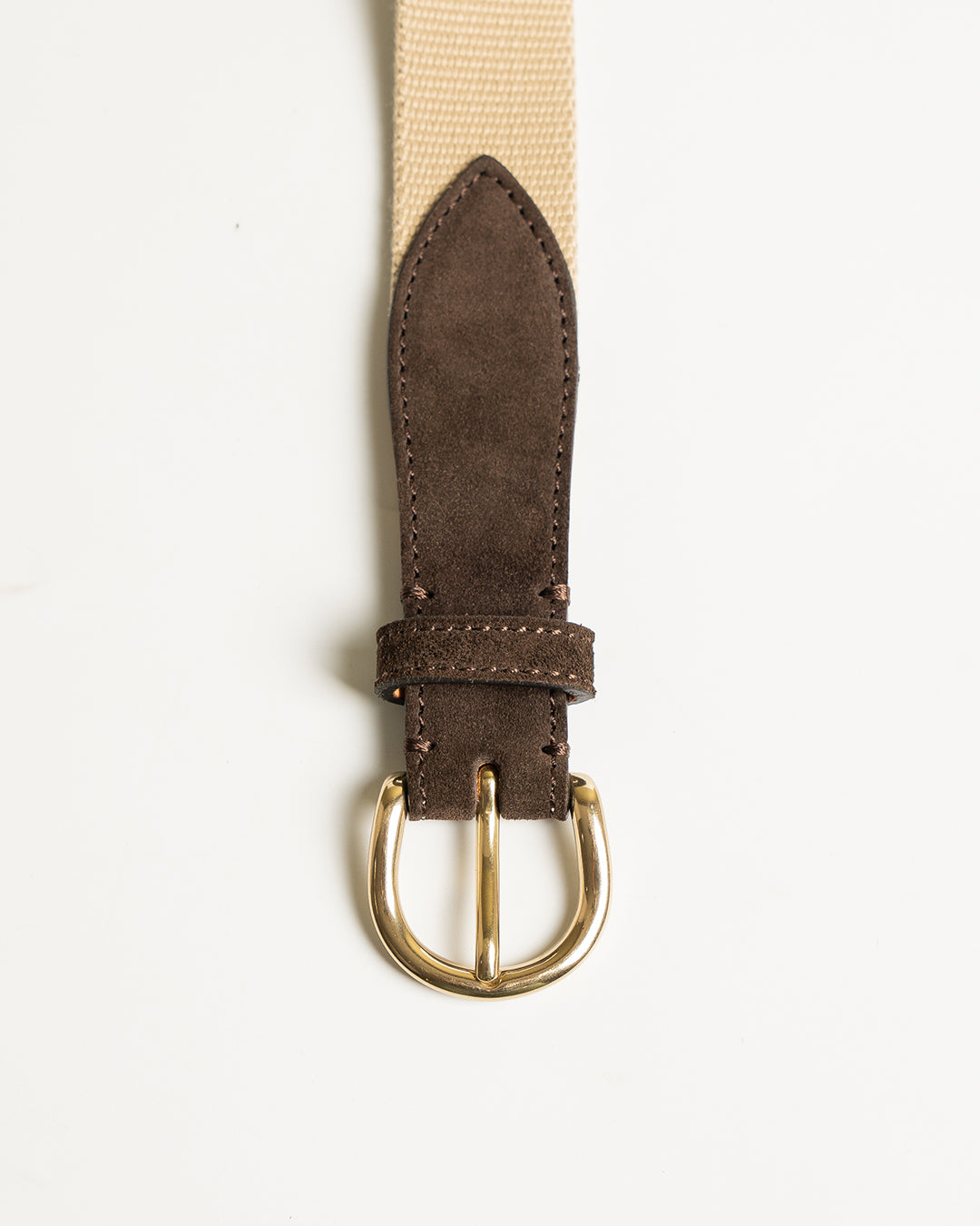 The Decorum Ribbon Canvas Belt Natural