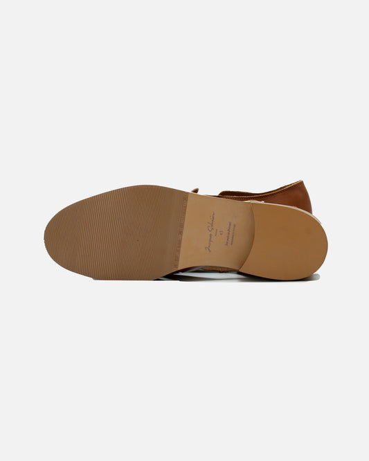 Jacques Solovière Franck Tan Calf/Raffia Natural