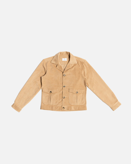 Ascot Chang Ultra Suede Blouson Jacket Beige