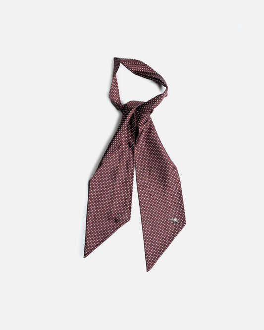 YK Maroon Polka Dot Scarf FW24