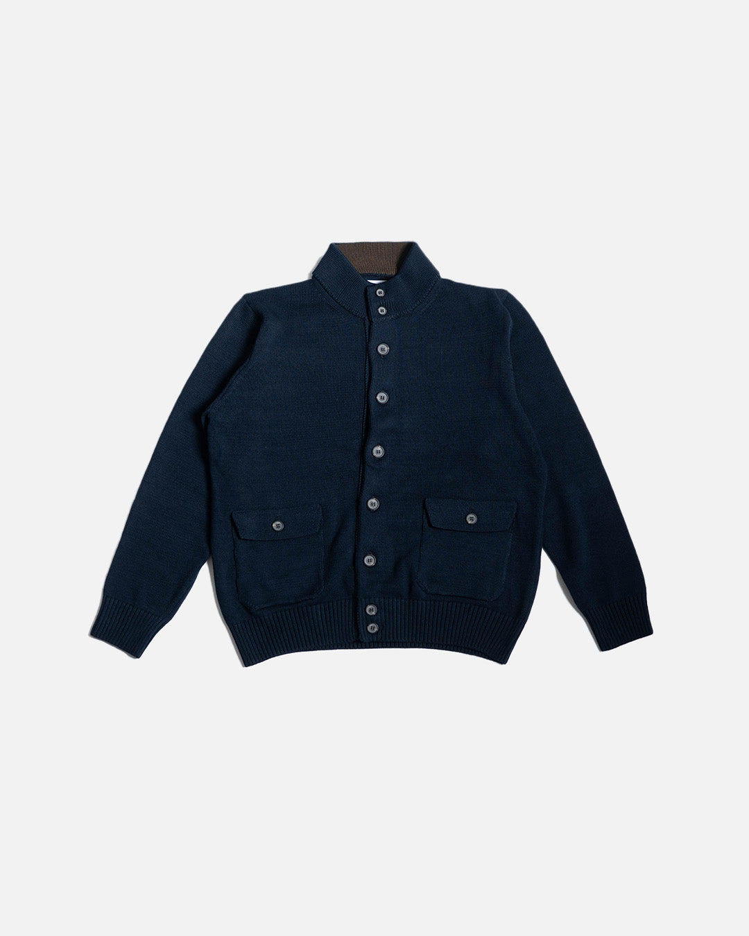 The Decorum Bomber Knit Jacket - Navy