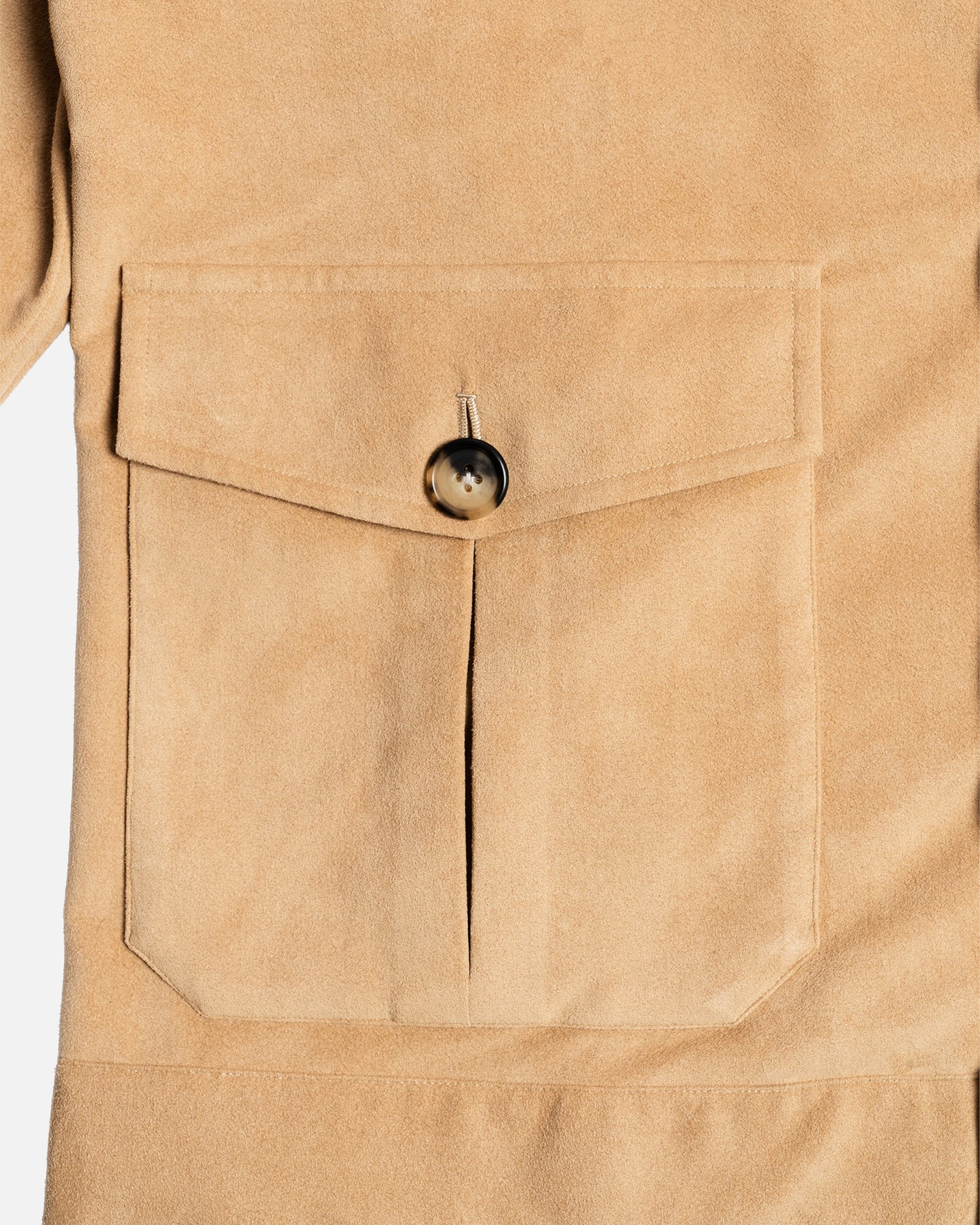 Ascot Chang Ultra Suede Blouson Jacket Beige