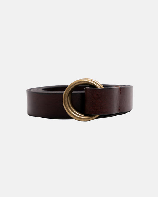 The Decorum 3/4" Ring Belt Burgundy