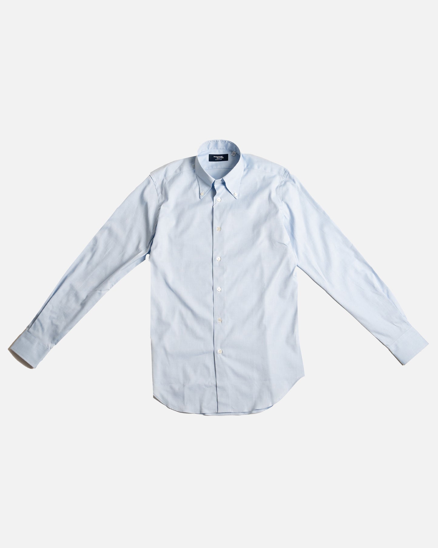 Kamakura Blue Pinpoint Button Down Napoli Shirt