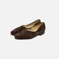 Bowhill and Elliott Chocolate Suede Grecian Slippers