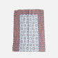 Calabrese Geometric Floral Scarf - White/Red/Black
