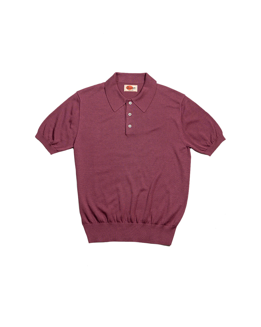 The Decorum Silk Knit Polo Shirt - Maroon