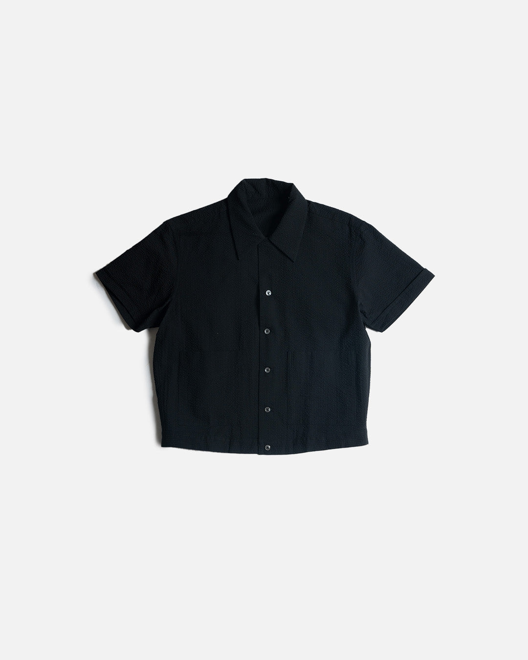 Bryceland's Black Seersucker Bowling Blouson