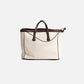 SAIC Firenze Canvas Tote Bag Natural/Burgundy