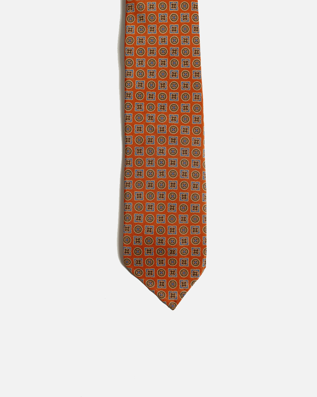 Tie Your Tie Printed Orange Tie