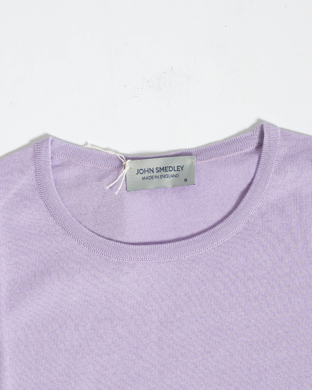 John Smedley Belden Sea Island Cotton T-Shirt Lilac Breeze