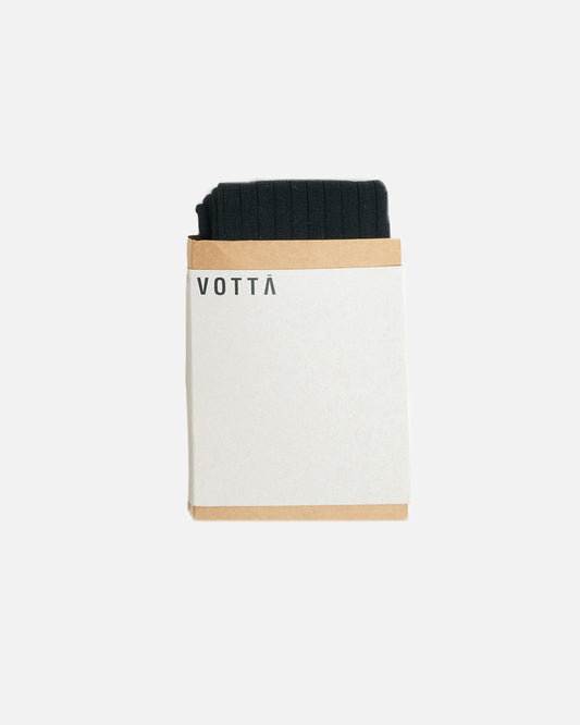 Votta Ribbed Jet Black Over the Calf