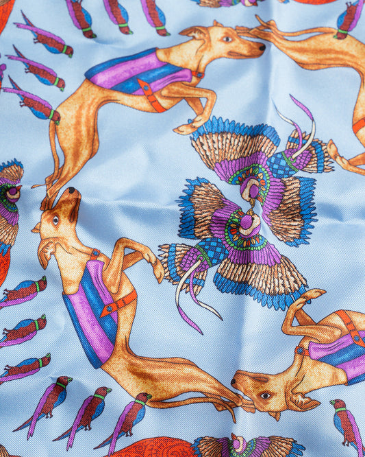 Calabrese The Hound Pocket Square - Blue/Navy
