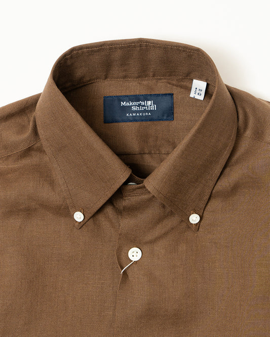Kamakura Firenze Brown Linen Shirt