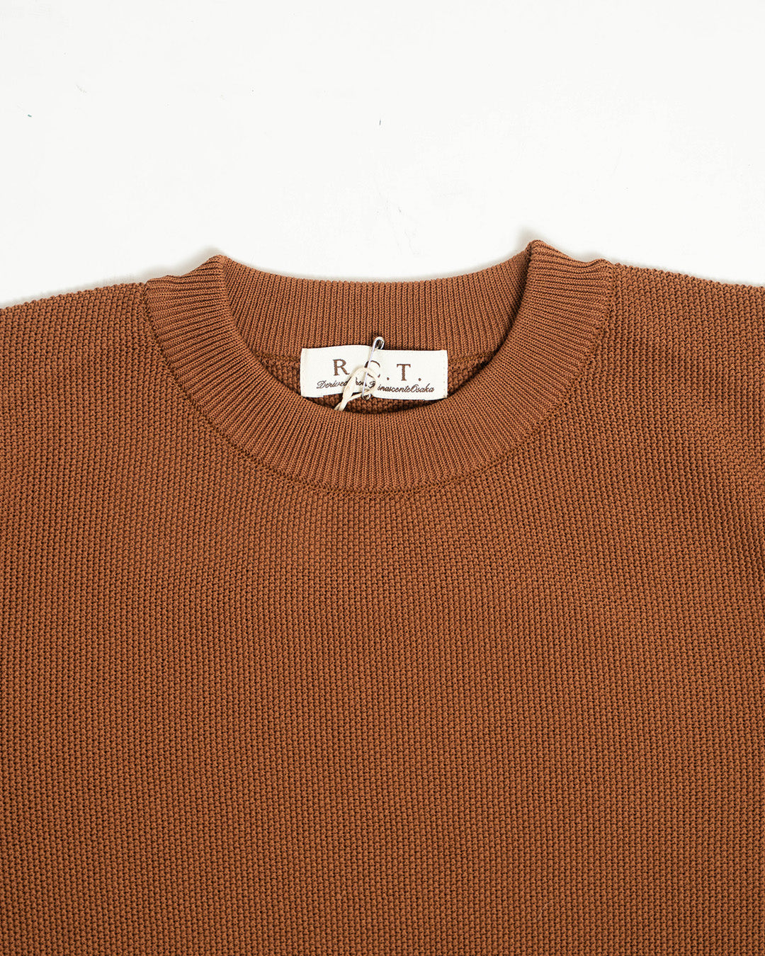 R.C.T. Knit Pique Crewneck - Brown