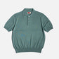 The Decorum Silk Knit Polo Shirt - Bamboo Green
