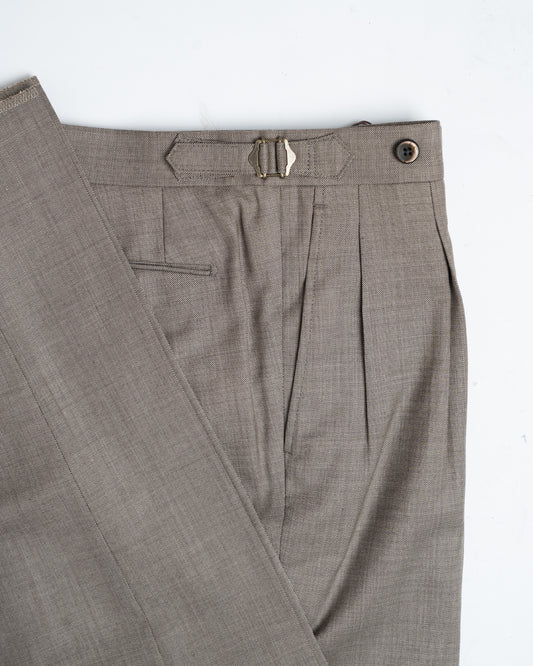 The Decorum Delon Trousers in Ash Brown Wool