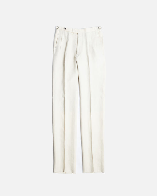 The Decorum Delon Trousers in Cream Linen