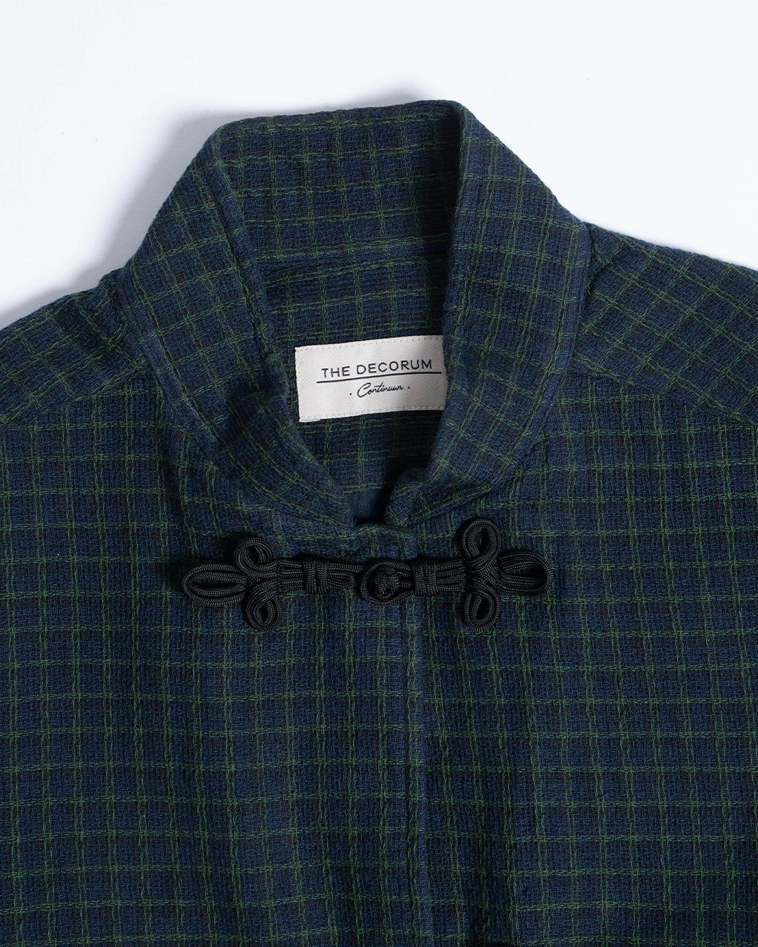 YK Navy / Green Mandarin Over Shirt