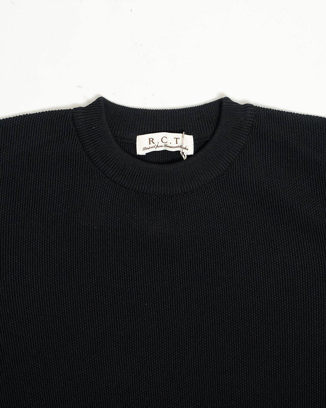 R.C.T. Knit Pique Crewneck - Black