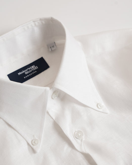 Kamakura White Linen Napoli Shirt