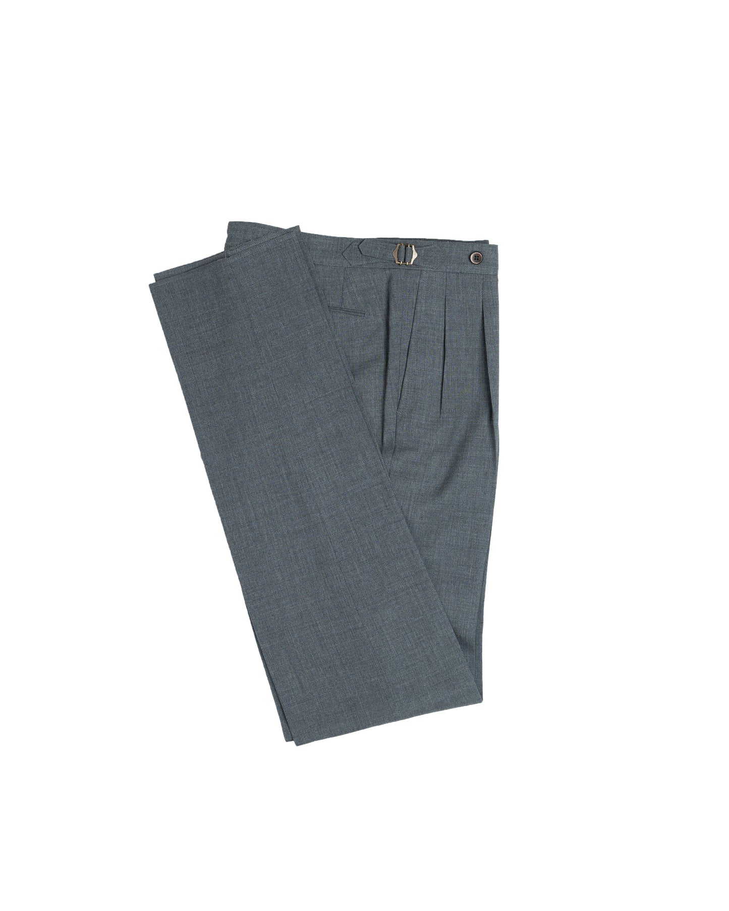 The Decorum Delon Trousers in Medium Grey Wool