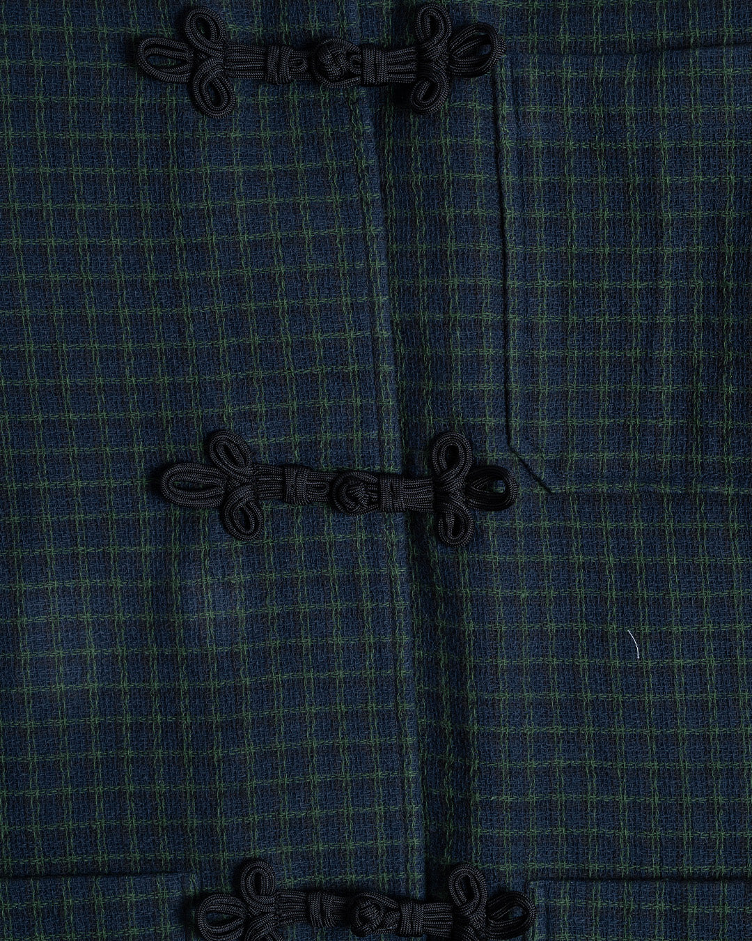 YK Navy / Green Mandarin Over Shirt