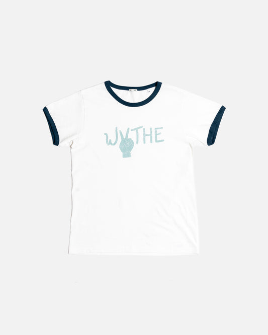 Wythe New York "Peace" Tubular Ringer Tee - Faded Navy