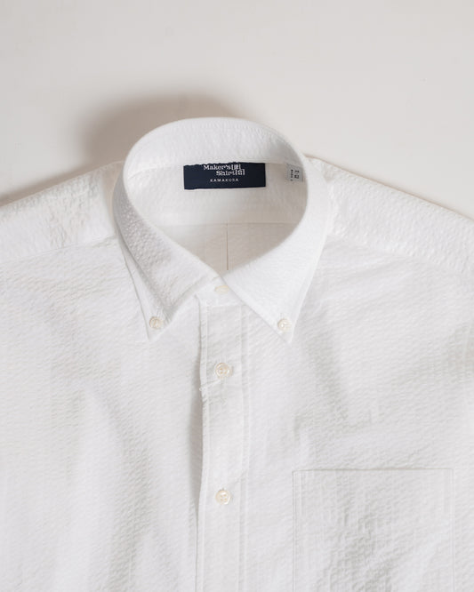 Kamakura White Seersucker Shirt