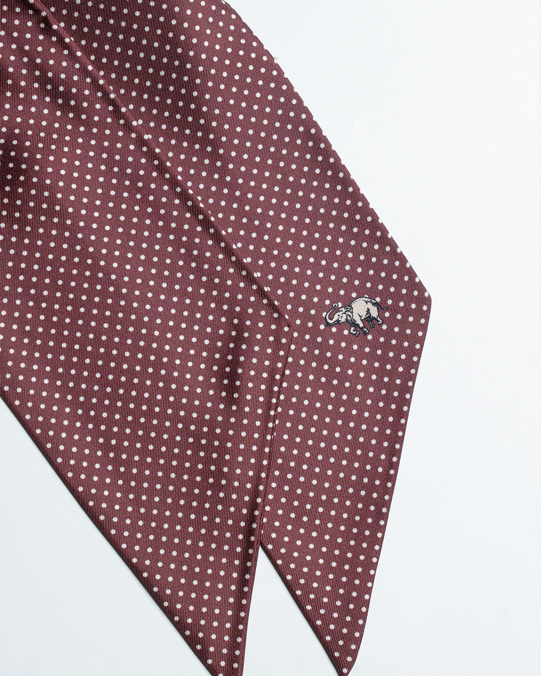 YK Maroon Polka Dot Scarf FW24