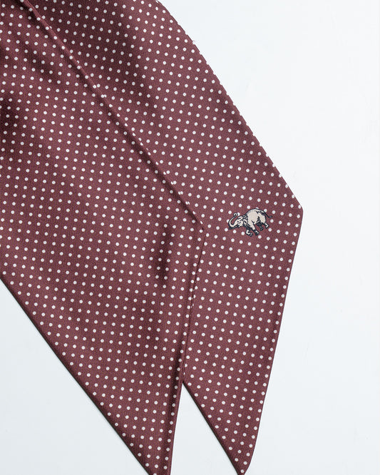 YK Maroon Polka Dot Scarf FW24